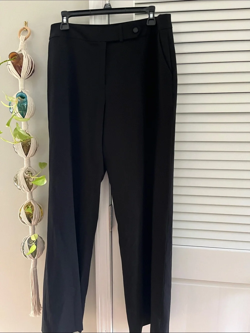 Calvin Klein Black Straight-Leg Dress Pants